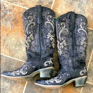 WOMENS Distressed Corral Boots-Model 3637 Size 9.5